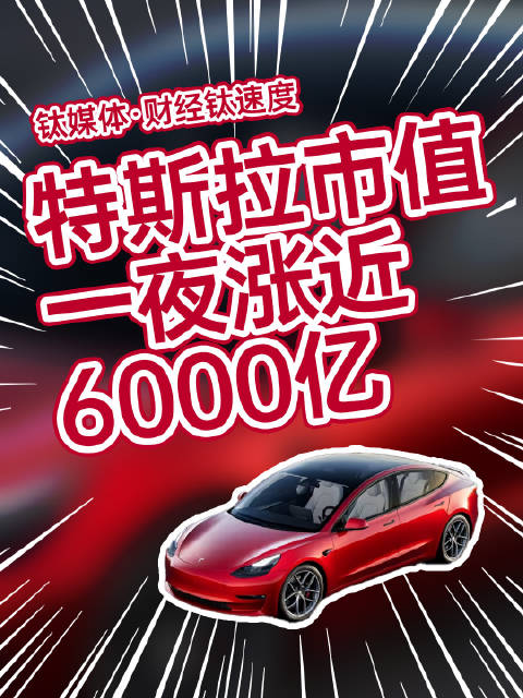 特斯拉市值大增逾6000亿元